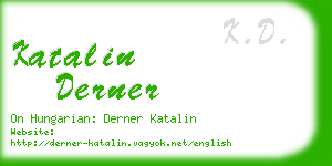 katalin derner business card